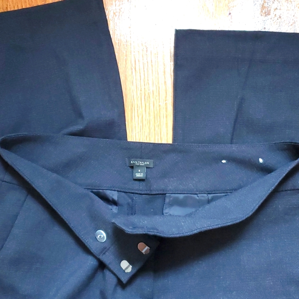Ann taylor grey/black bootcut pants
